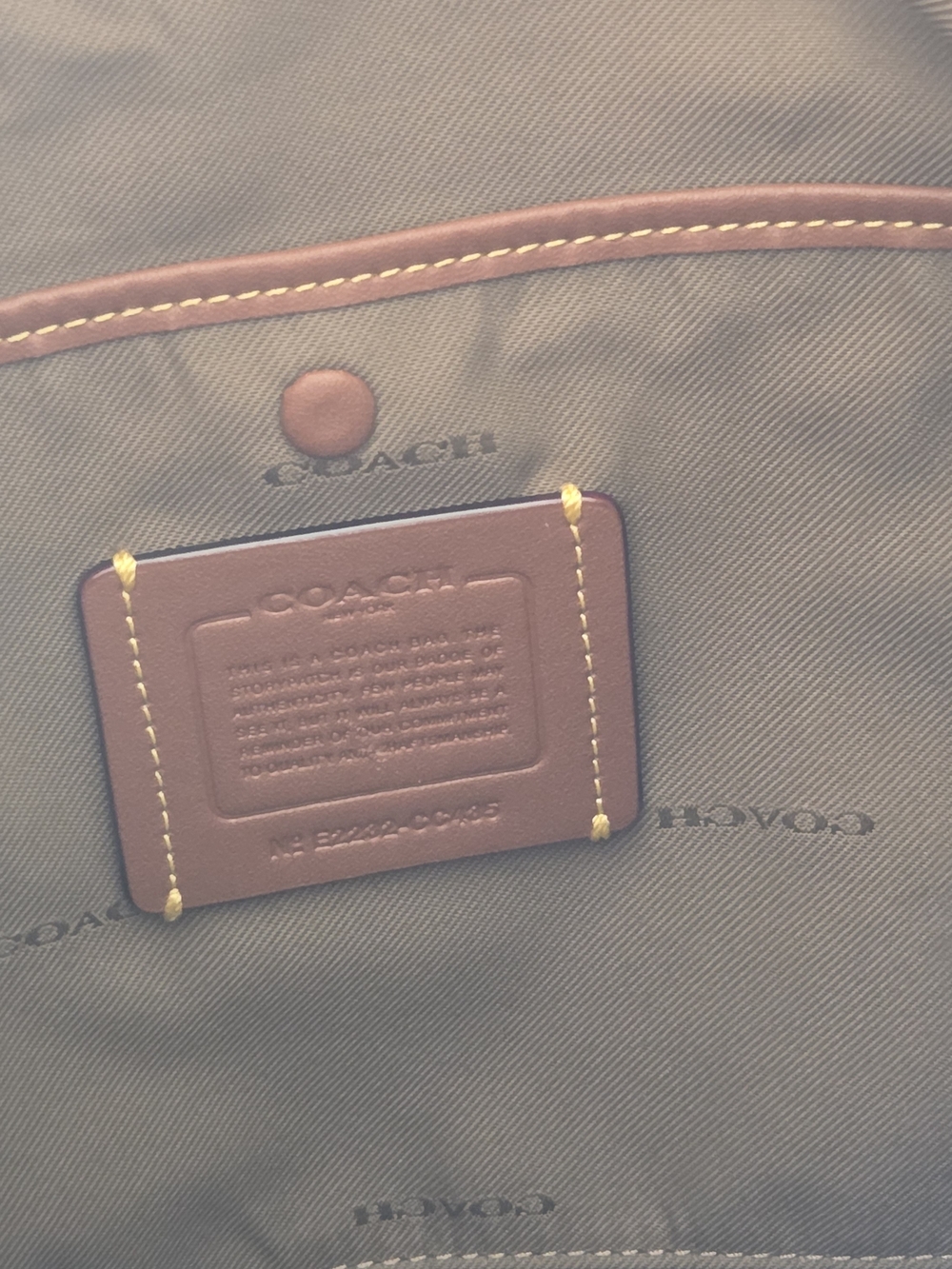 Coach Cary Shoulder Bag In Dark Stone - Picture 10 of 10